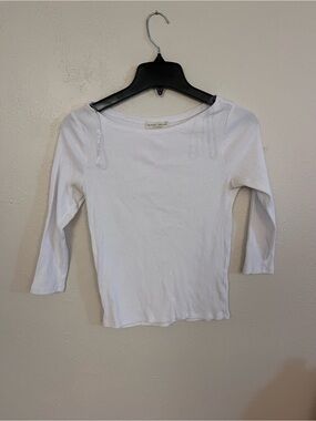 Frankee & Skylarr ribbed 3/4-sleeve boatneck top size medium
